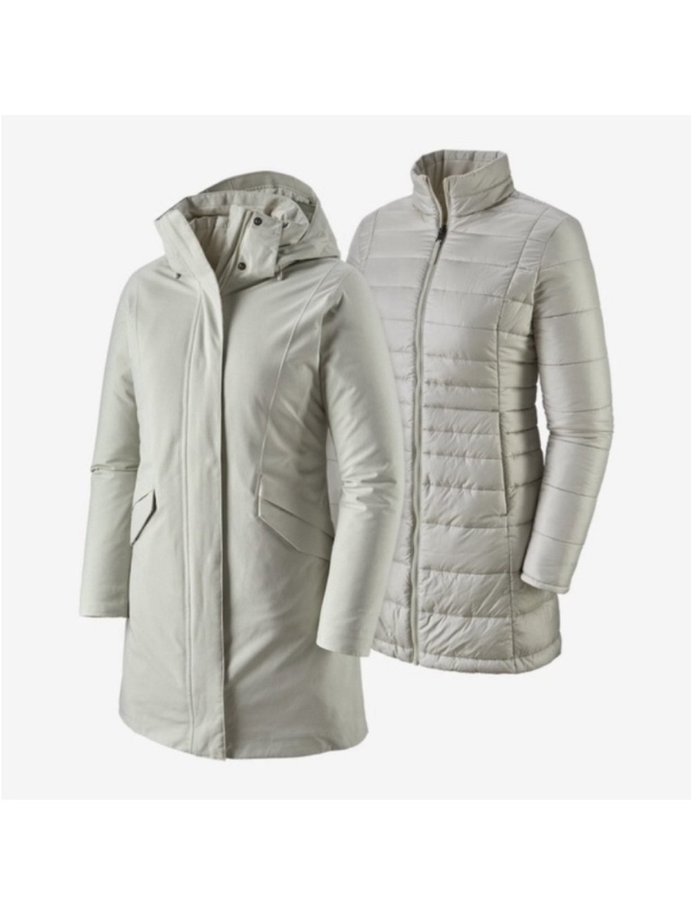 Patagonia Womens Vosque 3 in 1 Parka Coat Lightning Grey/Gray
